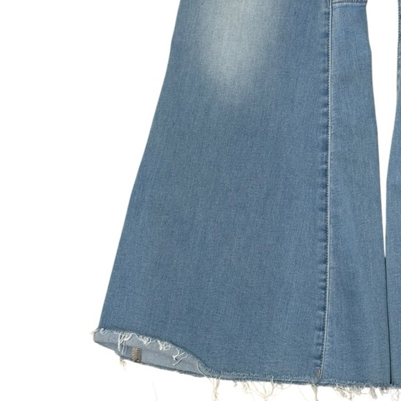 FREE PEOPLE Youthquake High Rise Crop Flare Jeans Denim Size 28 County Concert - Picture 8 of 9